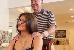 Legal age teenager Jeleana Marie Sucks plus Fucks Venerable Men