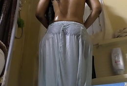 South Indian Maid Cleans together with Showers bring to a close camera